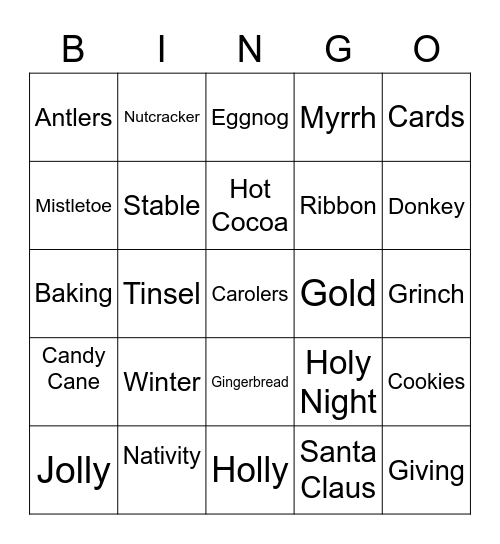 MERRY CHRISTMAS! Bingo Card