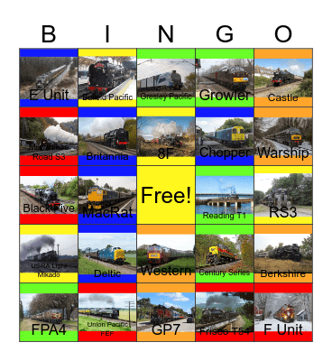 Luxury Trains that the Children and I would ride on one day Bingo Card