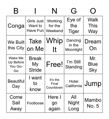 SLED Happy Hour Bingo Card