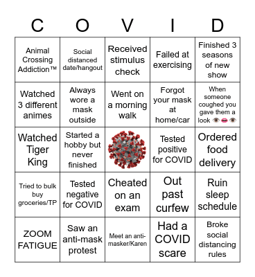 2020 BINGOGOGOGO Bingo Card