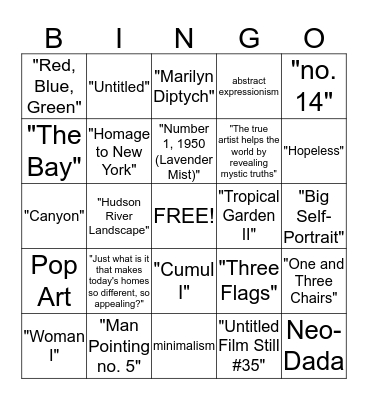 APAH Chapter 30 Bingo Card