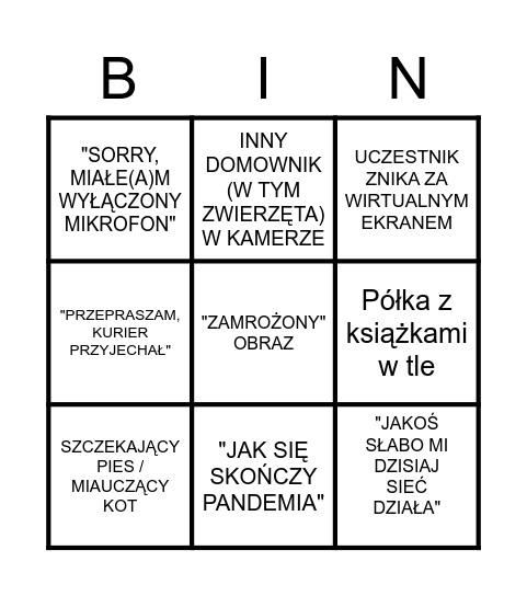 ComCERT Sympozjum BINGO Card