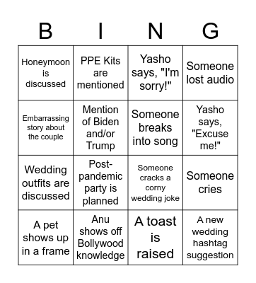 #Yashodharanjan Bingo Card