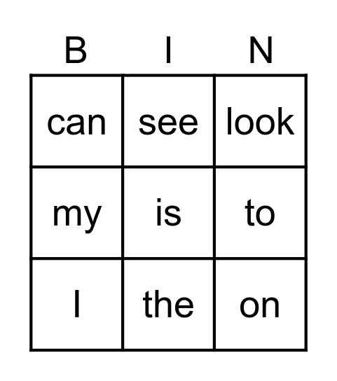 BINGO! Bingo Card