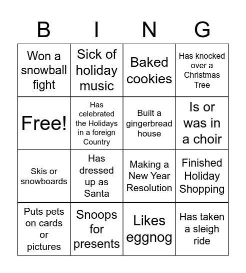 BINGO Card