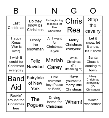 Chringo Bingo! Bingo Card