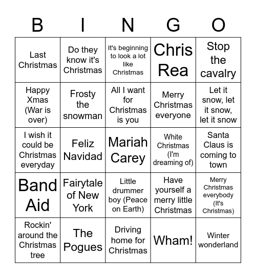 Chringo Bingo! Bingo Card