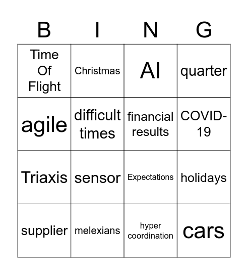 mlx bing Bingo Card