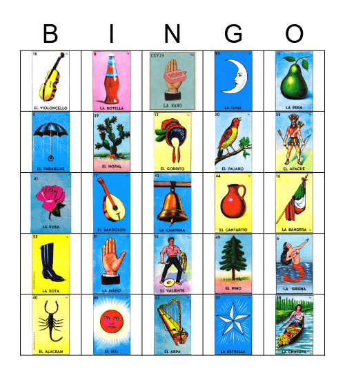 Loteria Bingo Card