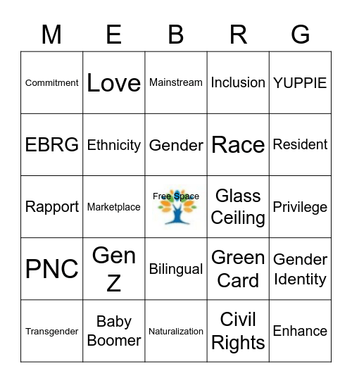Multicultural EBRG Bingo Card