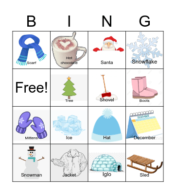 Winter Bingo Card