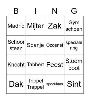 Sinterklaas_Bingo Card