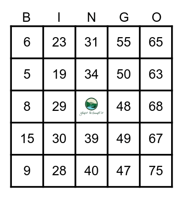 Number Bingo 1-75 Bingo Card