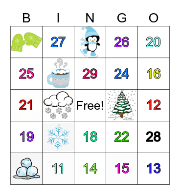 Winter Bingo Card