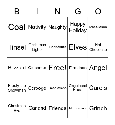 Christmas Bingo Card