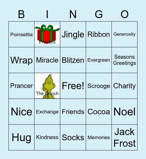 Holiday Party 2020 Bingo Card