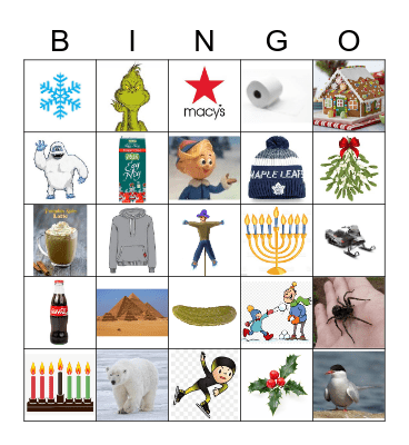 Winter, Holidays, 2020 Bingo Card