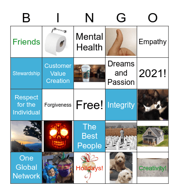 Gratitude Bingo Card