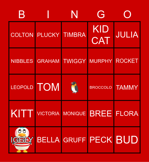 PENGWING HUNT Bingo Card