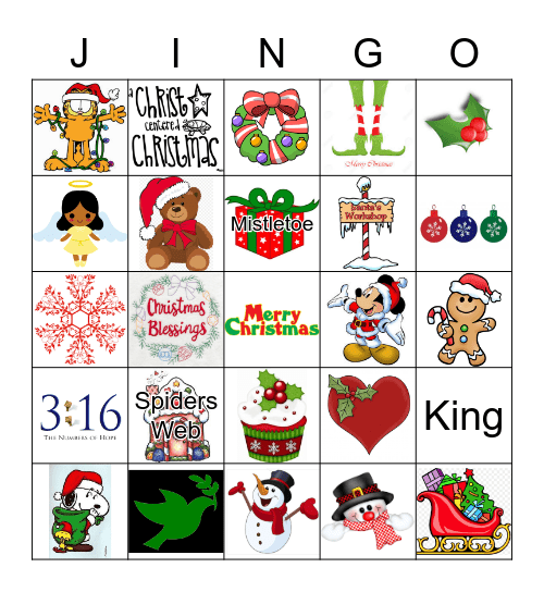 Holiday Jingo Bingo Card