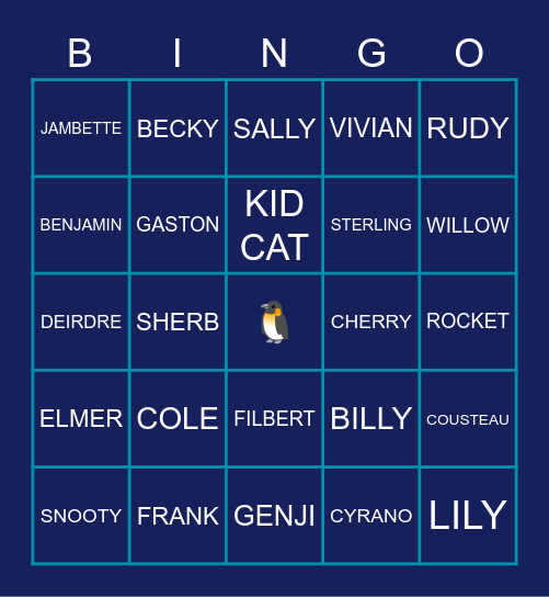 PENGWING HUNT Bingo Card