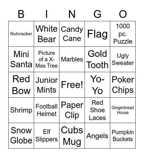 Home Alone Bingo Card