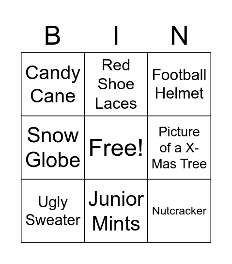 Home Alone Bingo Card