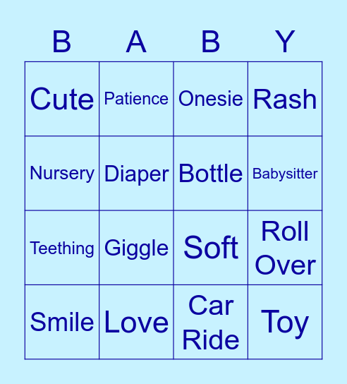 Baby Bingo Card