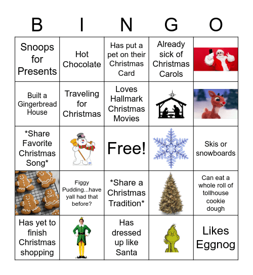 Ultimate Christmas Bingo Card