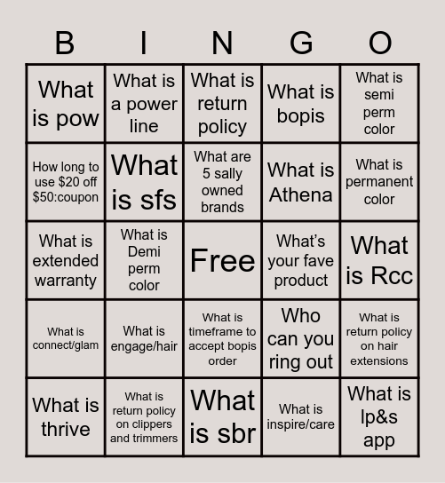 Bingo Card
