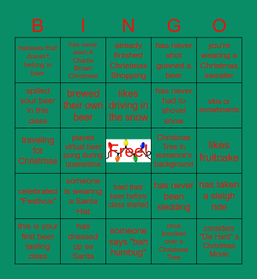 Holiday Party Bingo Card