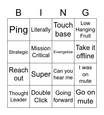 SafeGuard Banned Words Bingo Card