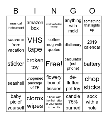 OCCDA Bingo FUN Bingo Card