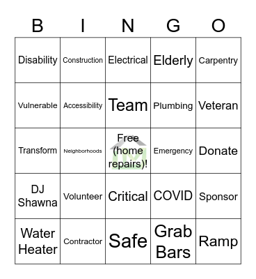 Revitalize Milwaukee Holiday Bash Bingo Card