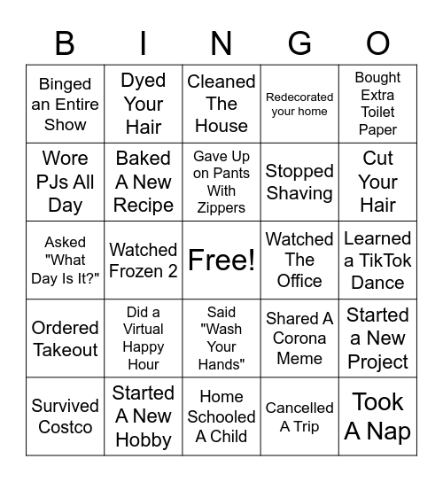 Virtual Christmas Lunch Bingo Card Bingo Card