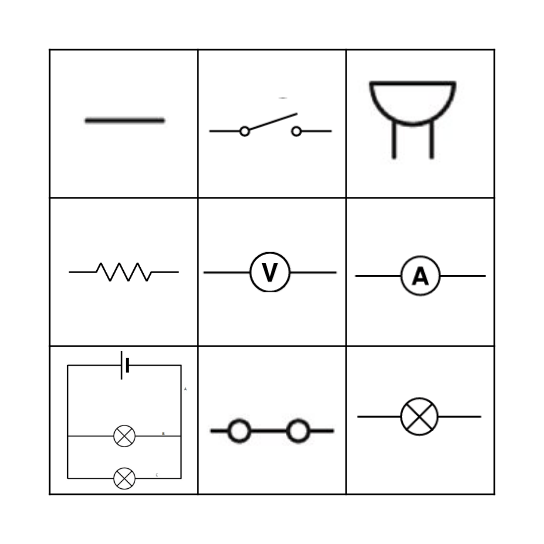 Circuit Symbols Bingo Card