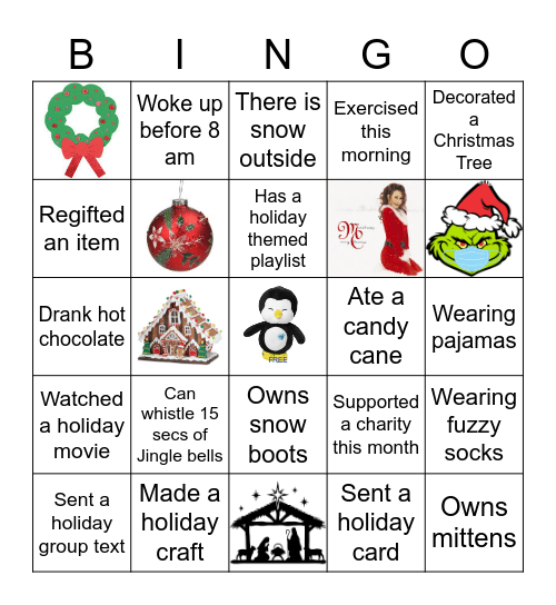 *Holiday Bingo* Bingo Card