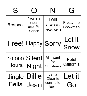 Amanda Bingo Card