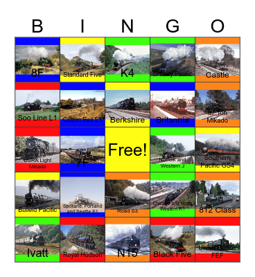 Whistling Steamies Bingo Card