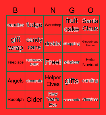 Holiday Party Bingo! Bingo Card