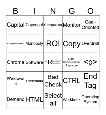 Comp Lit Final Review Bingo Dani C. Bingo Card