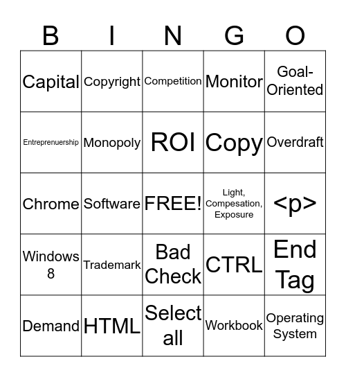 Comp Lit Final Review Bingo Dani C. Bingo Card