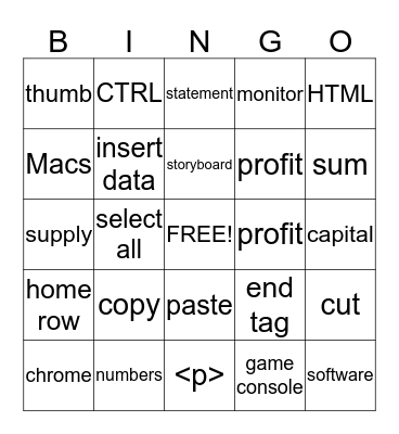 COMP LIT. FINAL REVIEW ASHLEY ELLISON Bingo Card