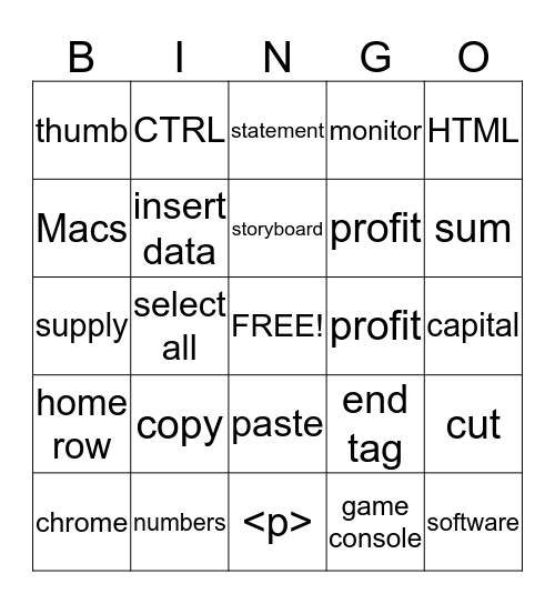 COMP LIT. FINAL REVIEW ASHLEY ELLISON Bingo Card