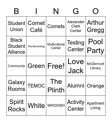 Everything UTD Bingo Card