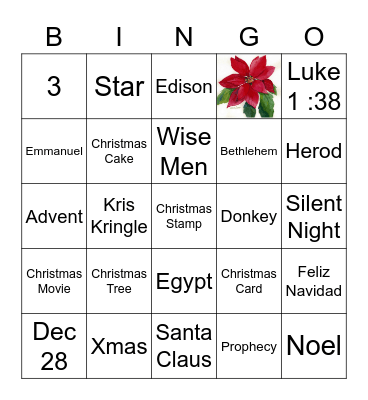 05 - 12 - 20 Bingo Card