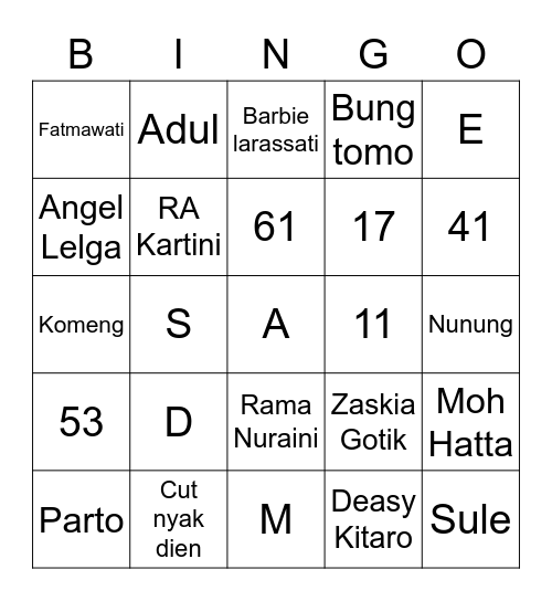 Younghoon Bingo Card