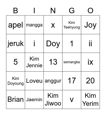 najaem. - Spring Bingo Card