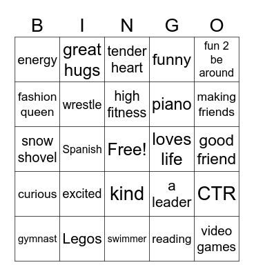 Ivy & Christian Bingo Card