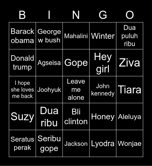 munchinthepool's board Bingo Card